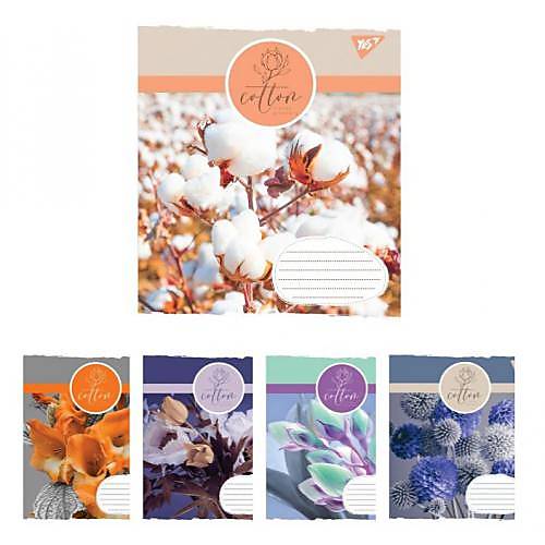 

Тетрадь А5 24 листов в линию Cotton (20 шт. в упак микс видов) YES (765534)