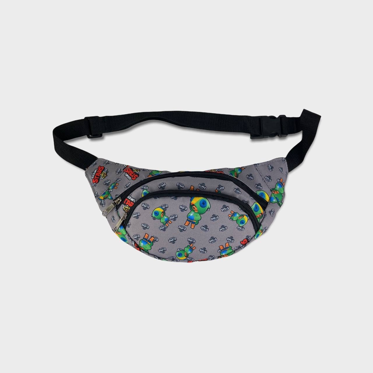 

Детская поясная сумка бананка Бравл Старс (Brawl Stars) Серый