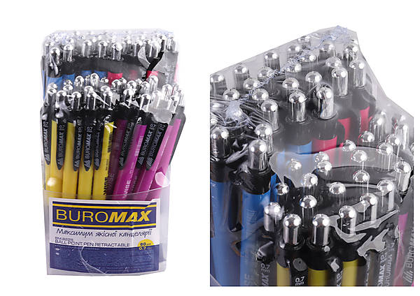 

Ручка шариковая автоматическая WISE, синяя (60 штук) Buromax (BM.8228)
