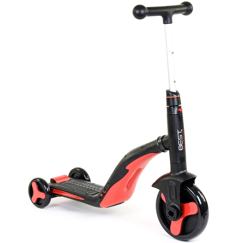 

Самокат детский 3в1 Best Scooter JT 28288 с подсветкой красный