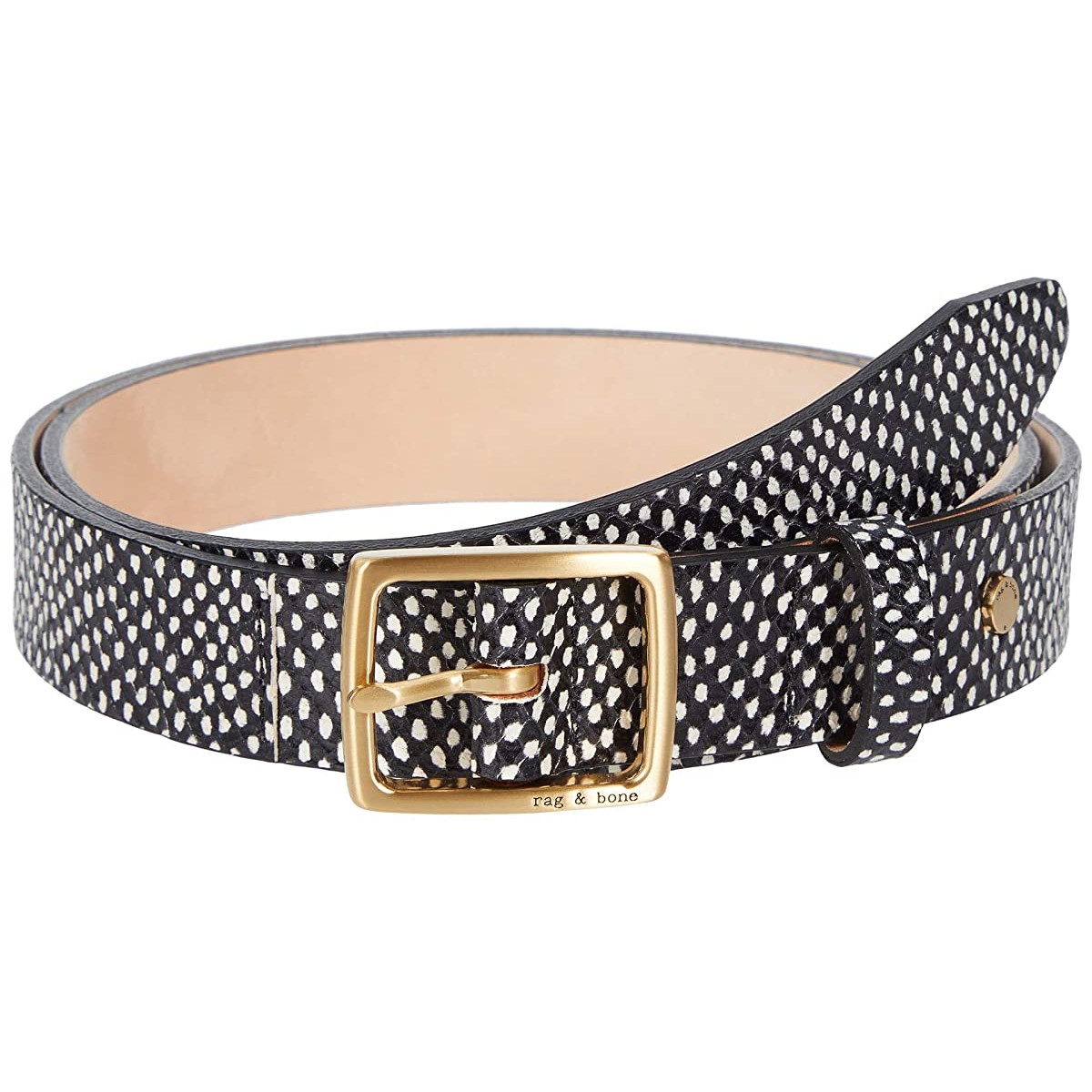 

Ремень rag bone Boyfriend Belt Black/White 2, L (48)