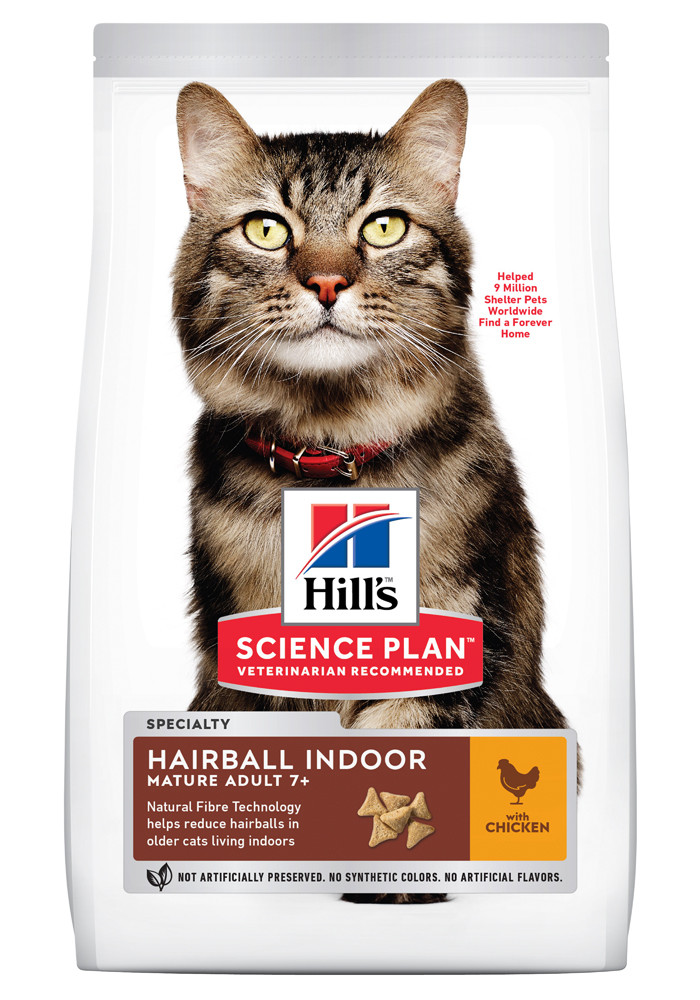 

Сухой корм Hills SP MATURE ADULT 7+ Hairball-Indoor Chicken 1.5 кг