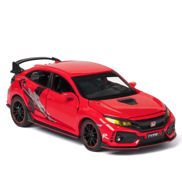 

Модель легкосплавного автомобиля Honda Civic Type-r 1:32 красная