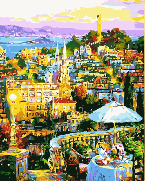 

Картина по номерам «Город у моря», 40*50см, в коробке(437)