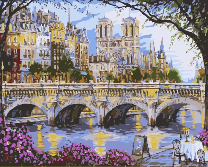 

Картина по номерам «Париж. Вид на собор», 40*50см,в коробке(440)