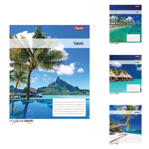 

Набор тетрадей 18 кл. 1В Tahiti, цена за уп. 25шт(765427)