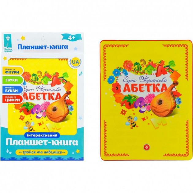 

Планшет Абетка обучение на украинском батарейка буквы счет 19*1,6*29,5см Країна іграшок PL-719-29