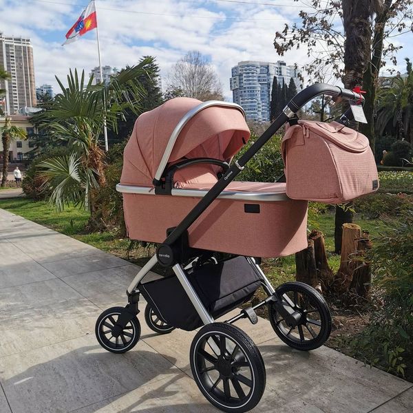 

Коляска универсальная CARRELLO Optima (Каррелло Оптима) CRL-6503 (2in1) Hot Pink в льне /1/