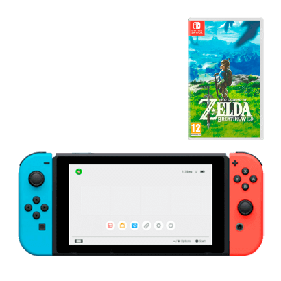 

Набор Консоль Nintendo Switch HAC-001(-01) Blue Red 32GB Новое + Игра The Legend of Zelda Breath of The Wild Русская Озвучка Nintendo Switch Новое