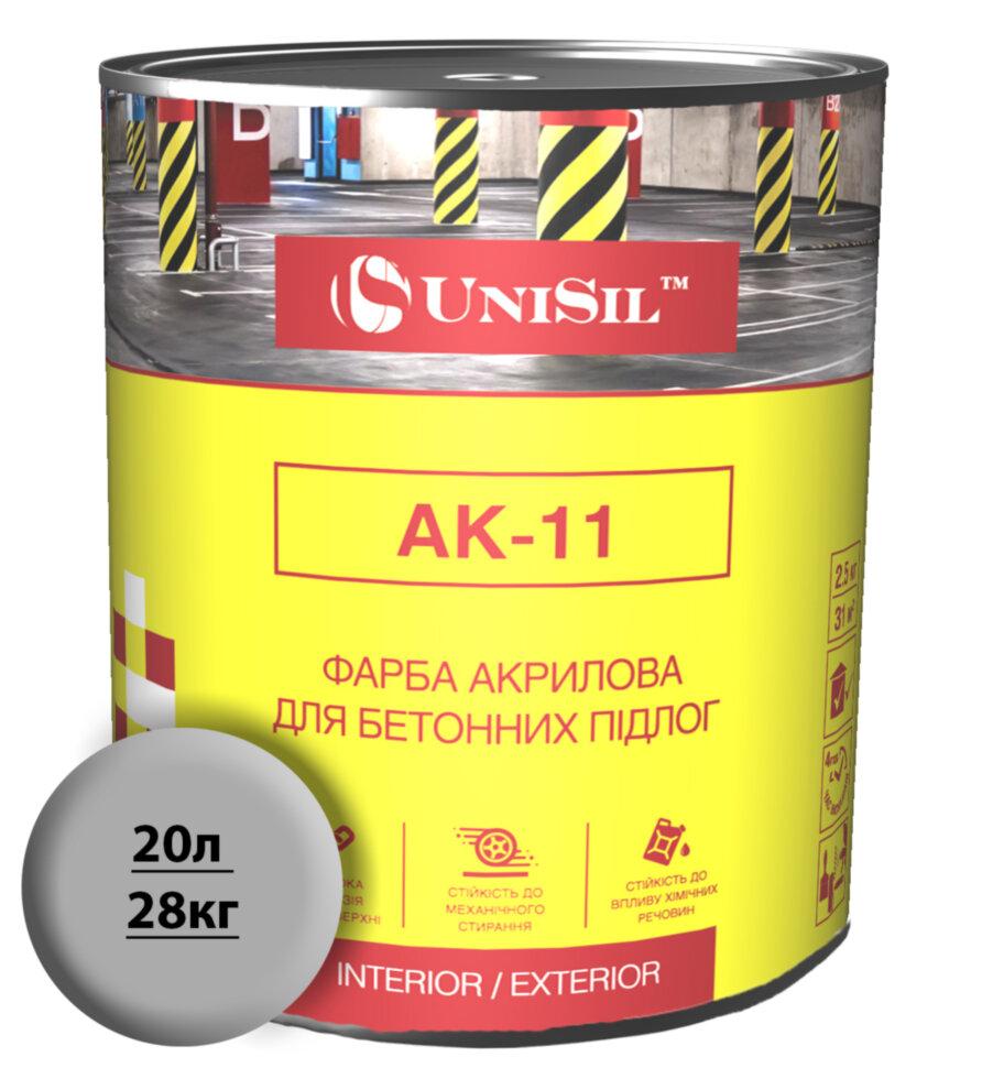 

Акриловая краска для бетонных полов Unisil АК-11 20л Серая