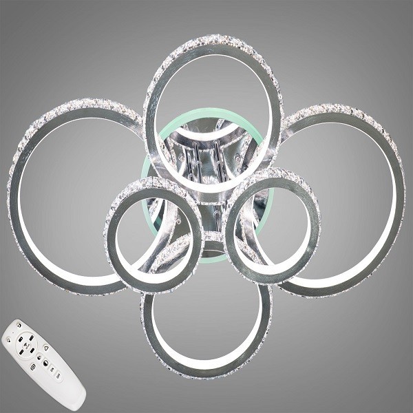 

Люстра LED DIASHA 240W срібляста 8306/6HR