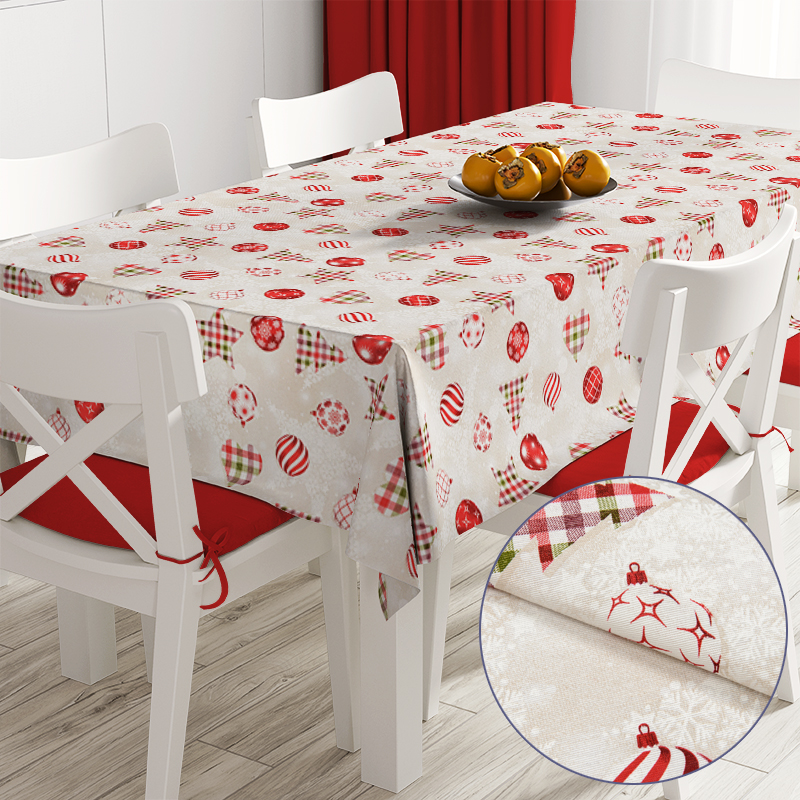 

Новогодняя скатерть Time Textile Bolas Разноцветный TT172615 12 салфеток