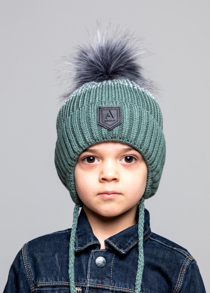 

Дитяча зимова шапка Роккі Зелений 48-52 см. Alex