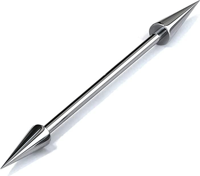 

Штанга с шипами из стали для пирсинга разных частей лица и тела PiercedFish BS02 (от 6 до 38 мм) (Штанга 38х1,6 мм, шипы 4x12мм)