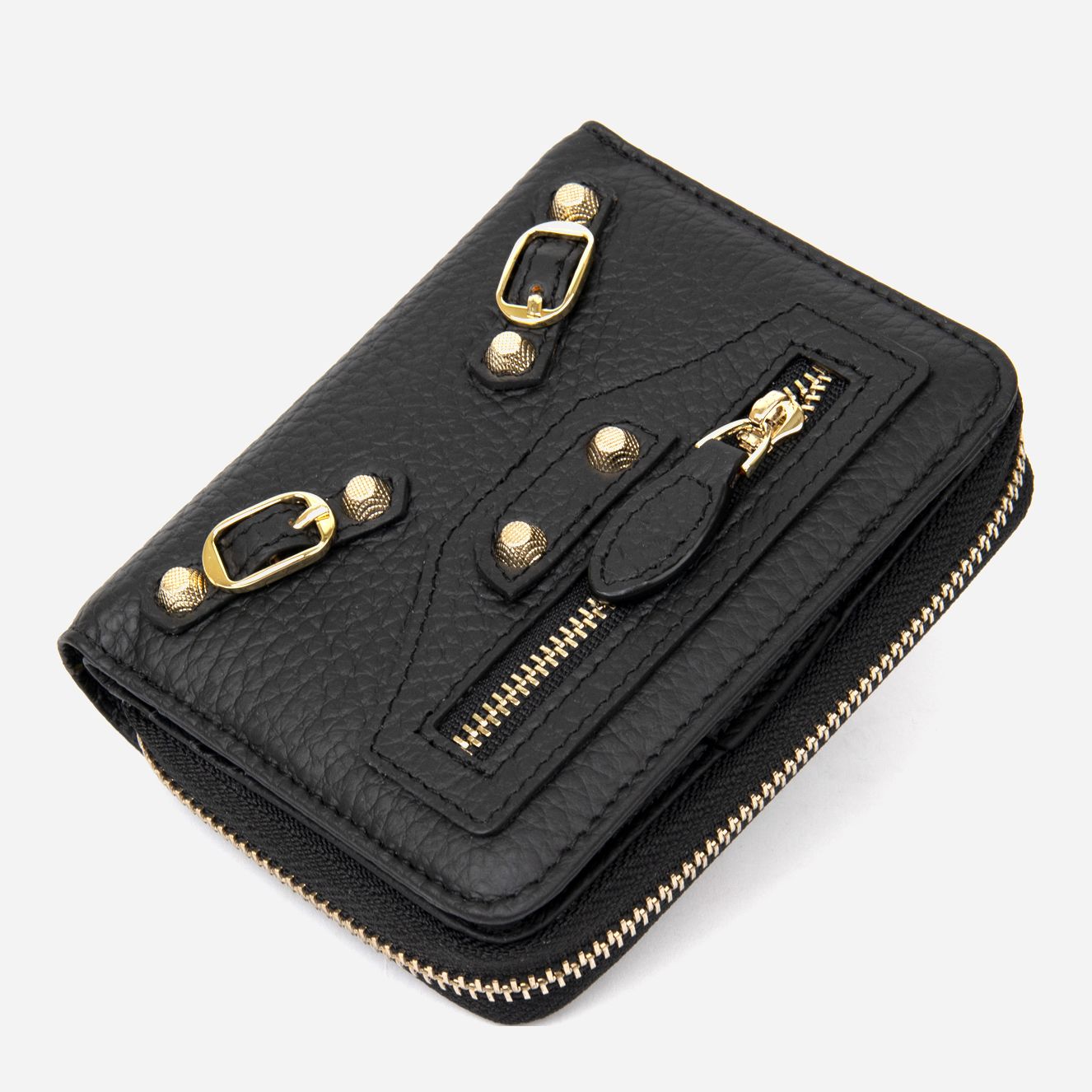 

Женский кошелек кожаный Guxilai leather-19394 Черный