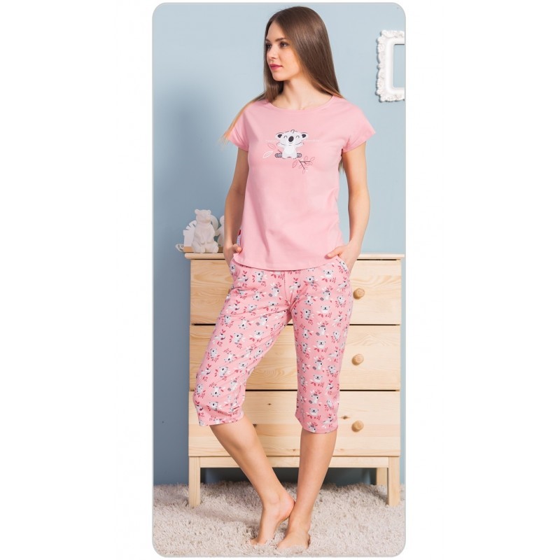 

Пижама (футболка + капри) Vienetta 809357-6225 Розовая M