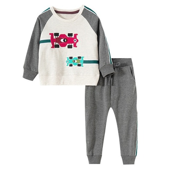 

Костюм для мальчика 2 в 1 с принтом машин Race Berni Kids (110) Серый (57322)