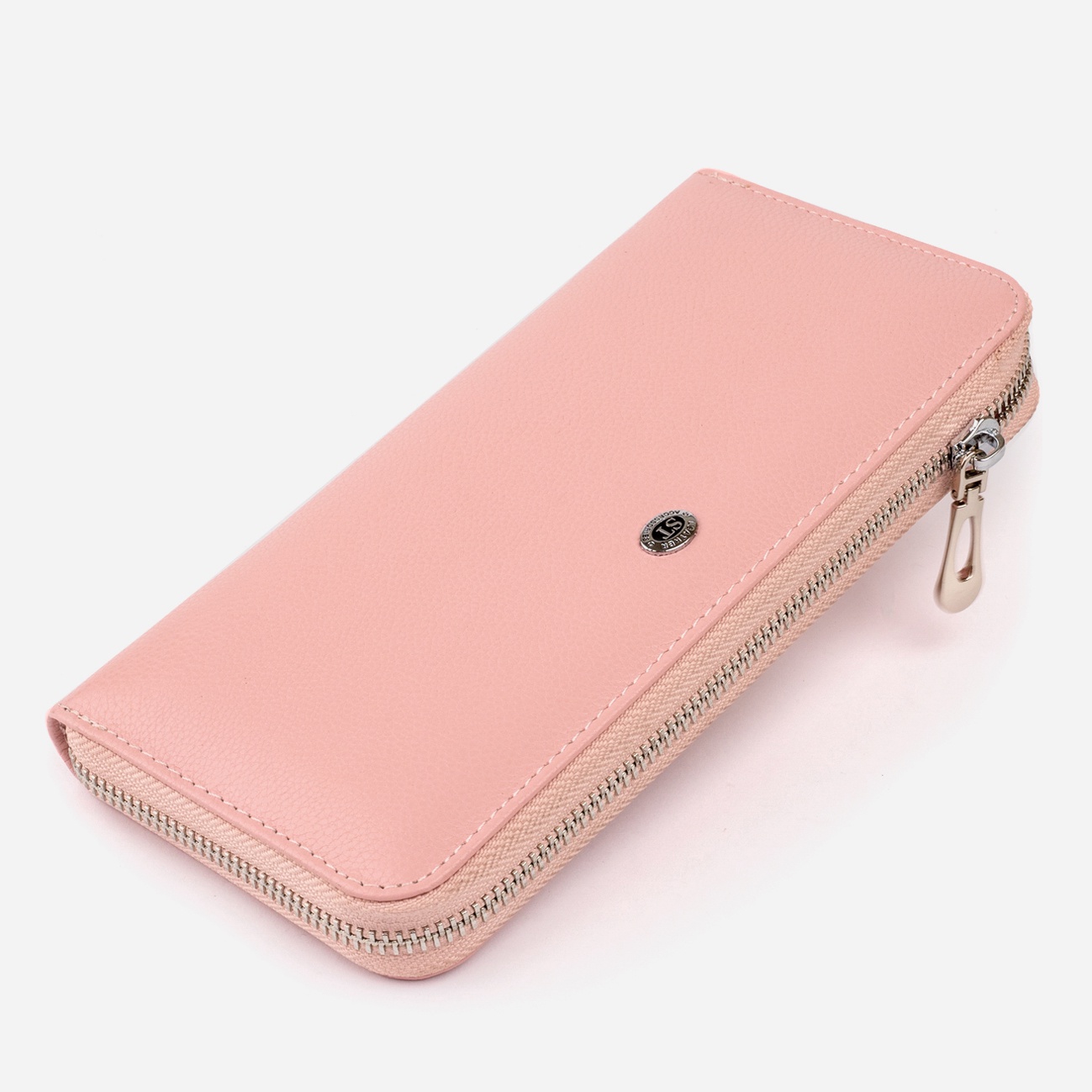 

Женский кошелек-клатч вместительный кожаный ST Leather Accessories 19279 Розовый