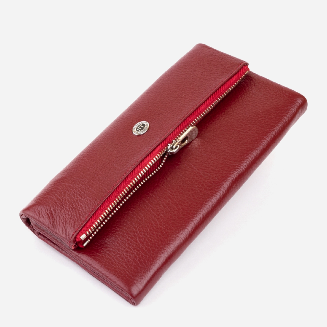 

Женский кошелек в форме конверта кожаный ST Leather Accessories 19273 Бордовый