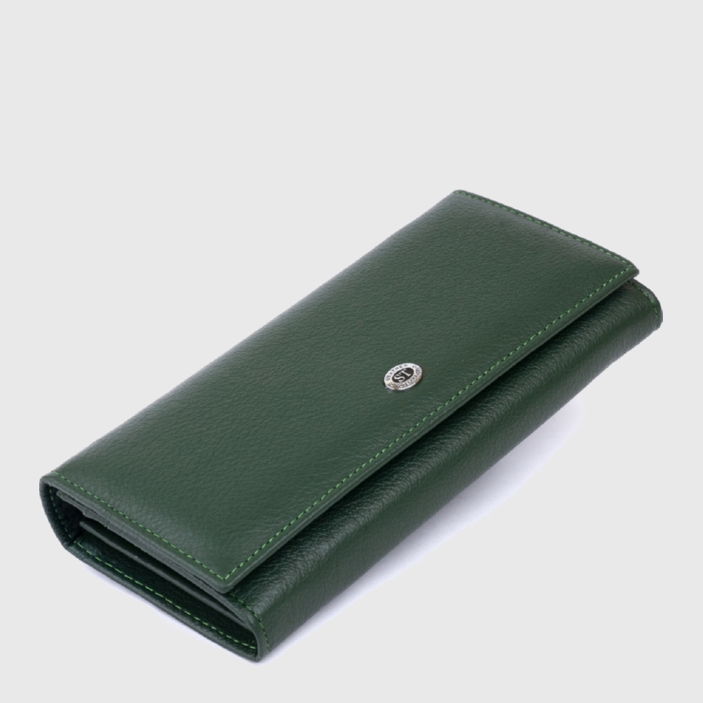 

Женский кошелек кожаный ST Leather Accessories 19240 Зеленый
