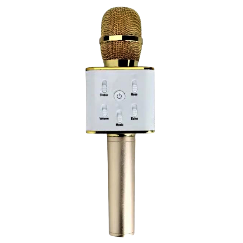 

Беспроводной bluetooth микрофон для караоке портативный MICGEEK Q7 блютуз микрофон караоке Золотой (360)