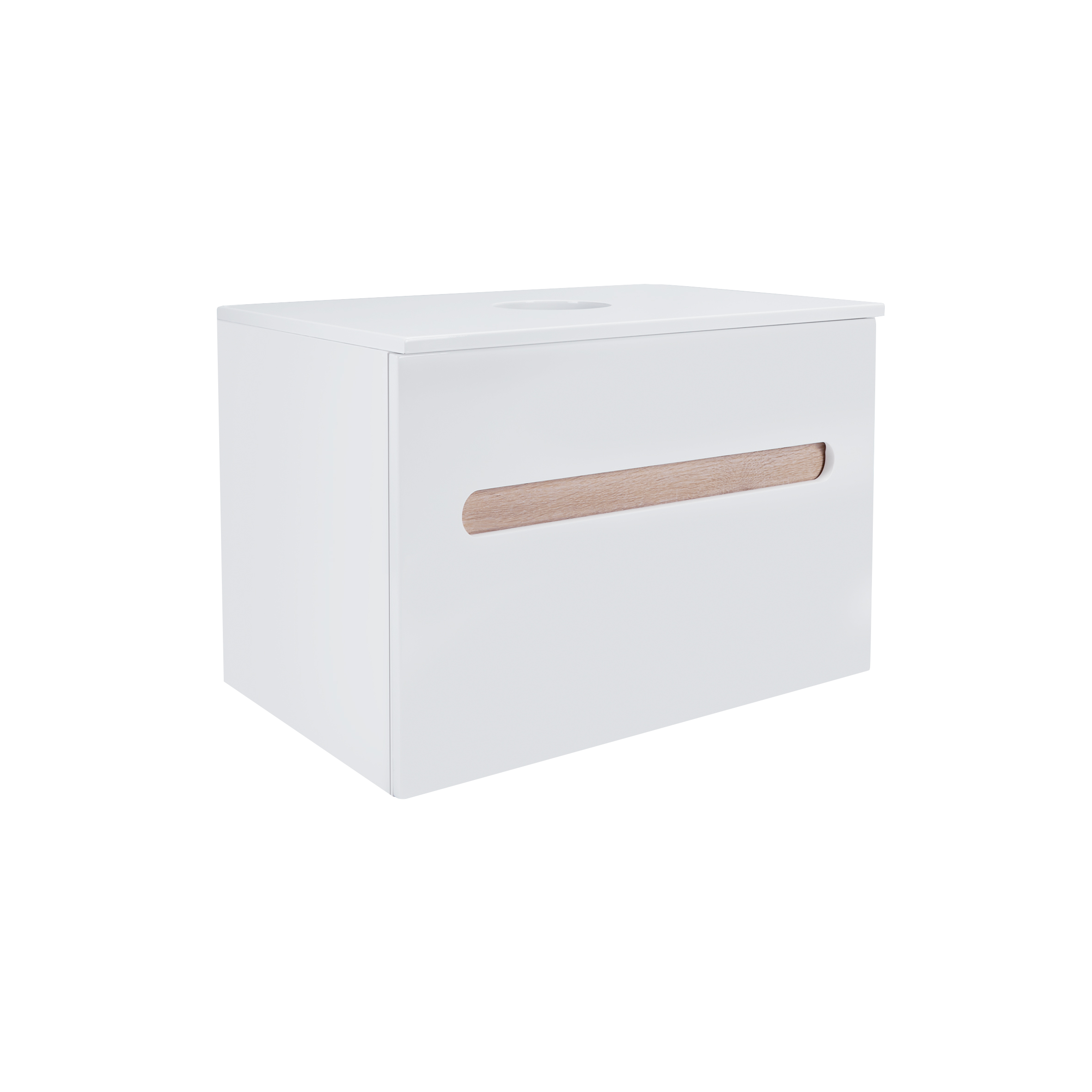 

Тумба подвесная Qtap Virgo 700х476х469 White/Whitish oak со столешницей QT1879TPА701WWO (SR204073)