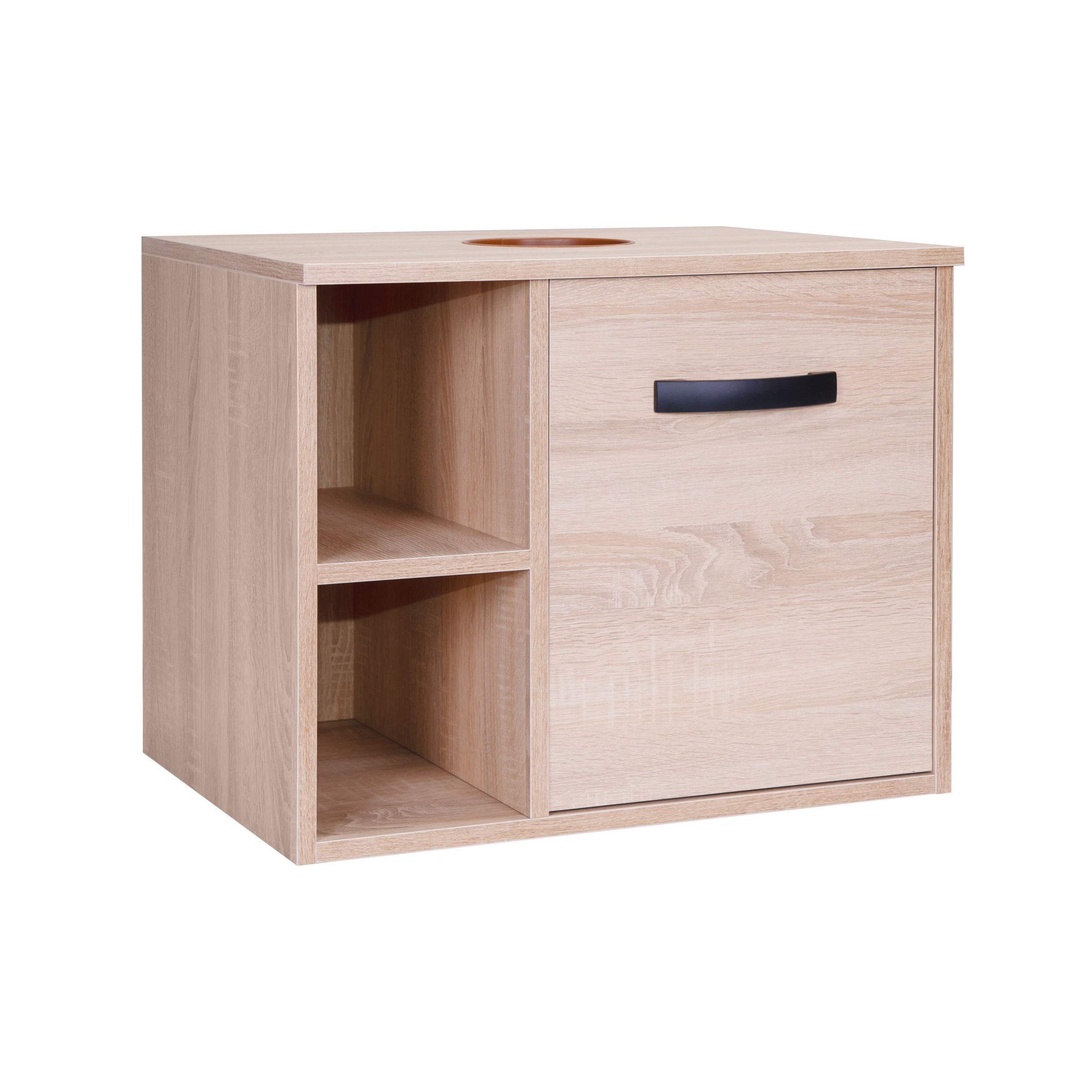 

Тумба подвесная Qtap Pisces 600х480х437 Whitish oak со столешницей QT2579TPL603WO (SR204074)