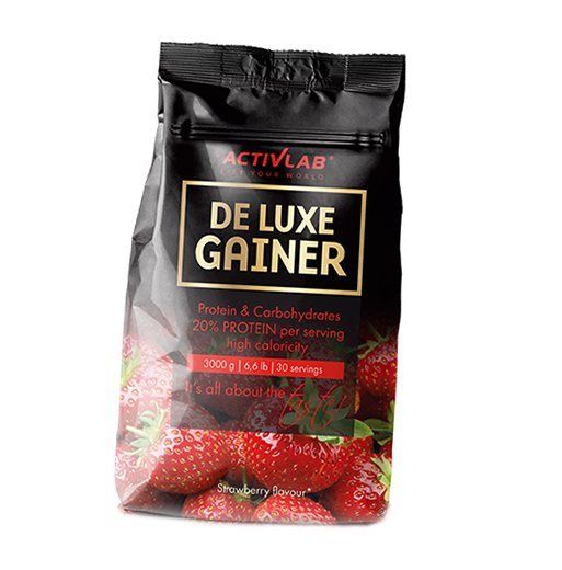 

Гейнер для набора массы, De Luxe Gainer, Activlab 3000г Клубника (30108006)