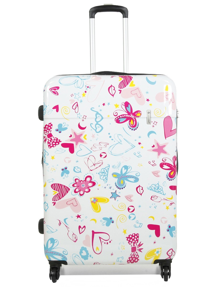

Чемодан SNOWBALL Batterfly 55203 L большой белый
