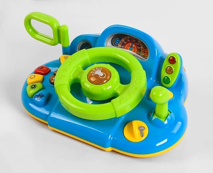 

Руль 7317 "Play Smart", музыкальный, подсветка, на батарейке. красный