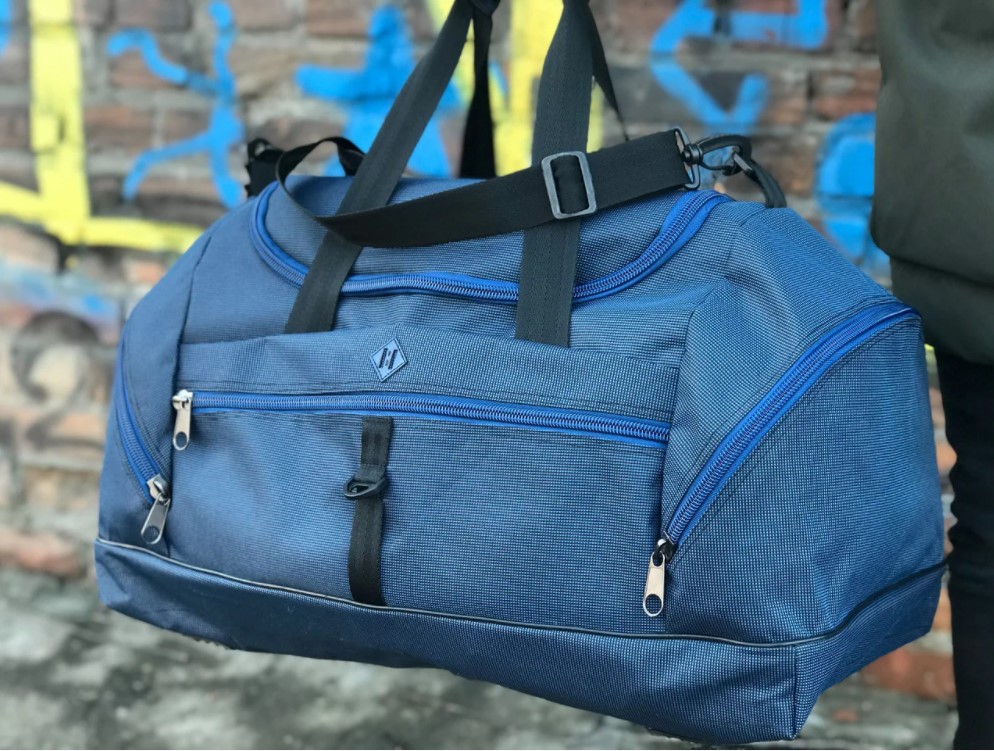 

Большая дорожная сумка Oxford 60 л Украина Blue (1213)