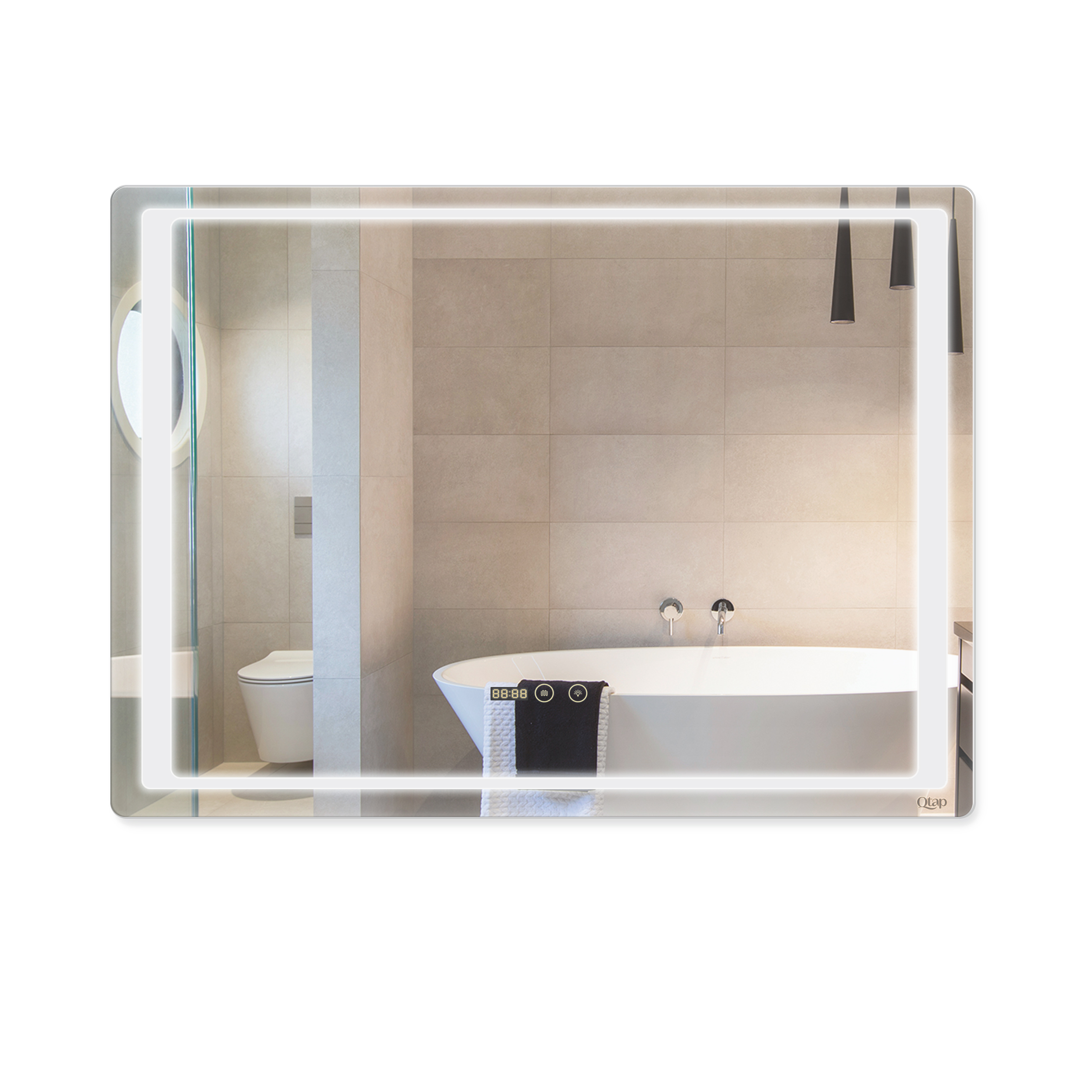 

Зеркало Qtap Mideya с антизапотеванием (9002) 1000х700 QT20789002W