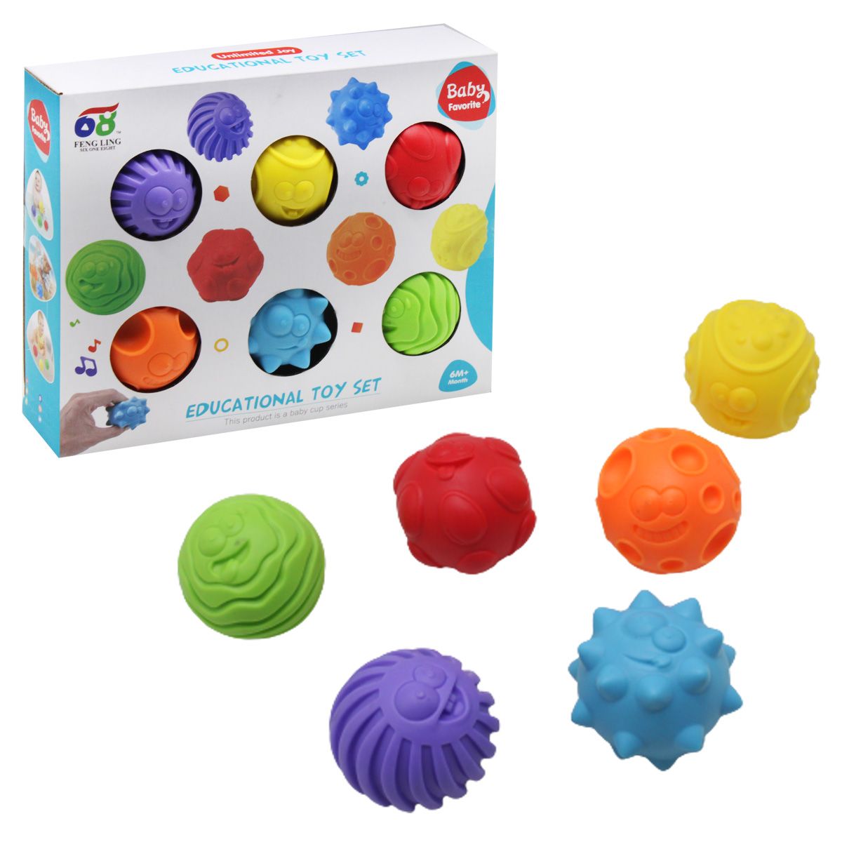 

Текстурные игрушки 6 шт FENG LING (628) (169880)
