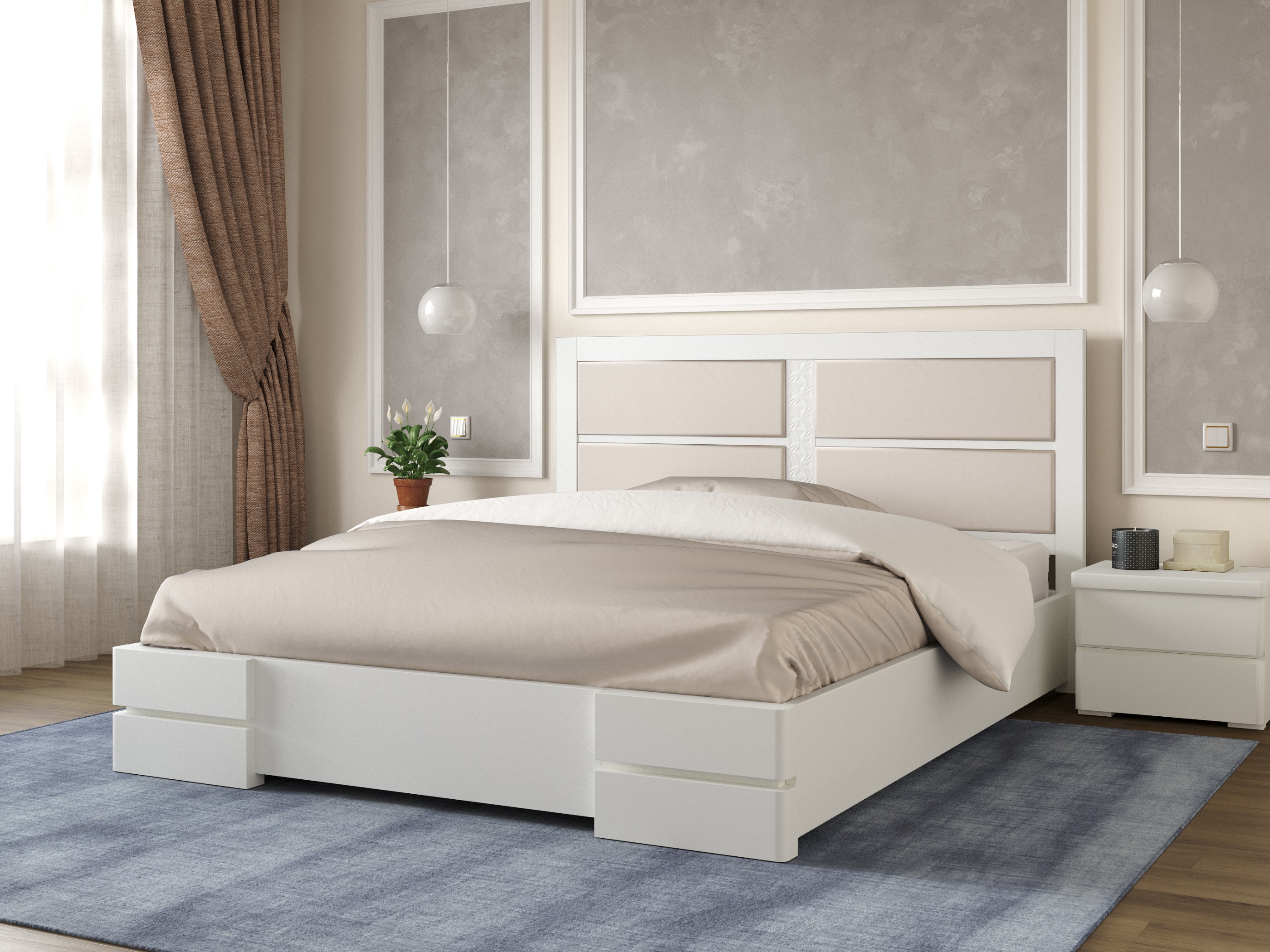 

Кровать Кардинал 1 Arbordrev (160*200) бук Белый