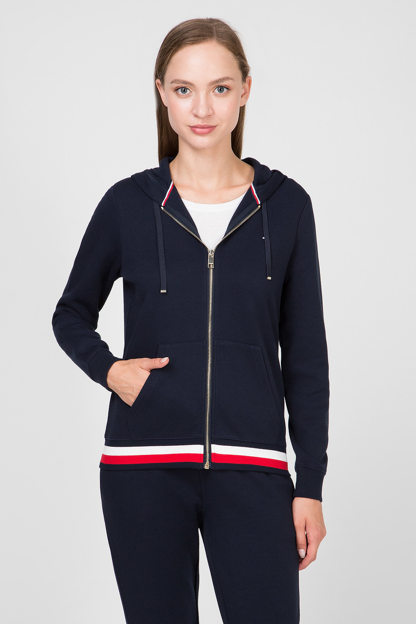 

Женское темно-синее худи HERITAGE ZIP-THROUGH HOODIE Tommy Hilfiger XS WW0WW24971