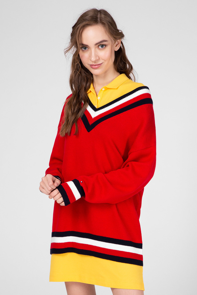 

Женский красный пуловер TH ESSENTIAL TIPPING Tommy Hilfiger XS WW0WW25836