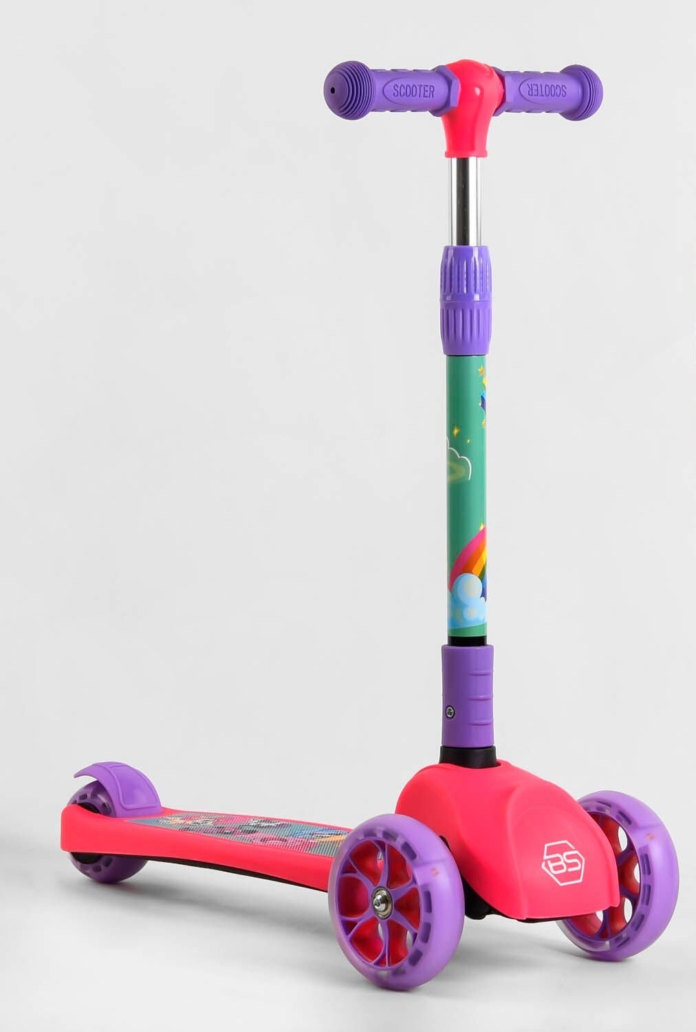 

Самокат трехколесный 68055 Best Scooter, Свет колес и дисков