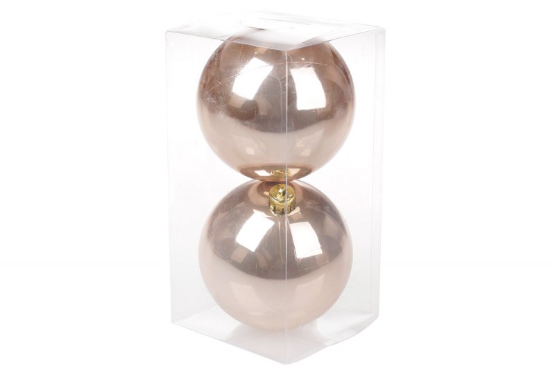 

Набор елочных шаров Bon 10см, цвет - бежевый бархат, 2 шт: перламутр 147-012 (IR03914)