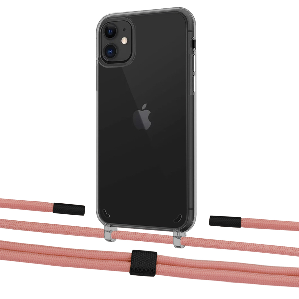 

Чехол Upex Crossbody Protection Case для iPhone 11 Dark with Twine Cantaloupe and Fausset Matte Black