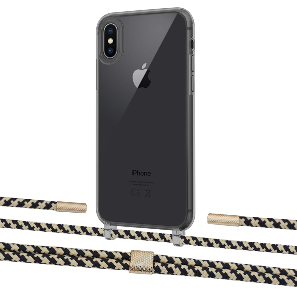 

Чехол Upex Crossbody Protection Case для iPhone XS | X Dark with Twine Copper and Fausset Gold