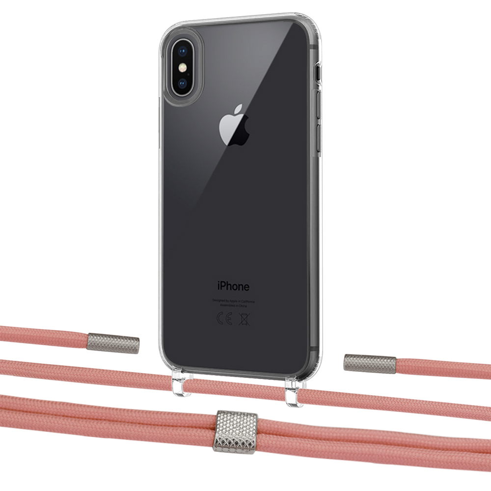 

Чехол Upex Crossbody Protection Case для iPhone XS Max Crystal with Twine Cantaloupe and Fausset Silver