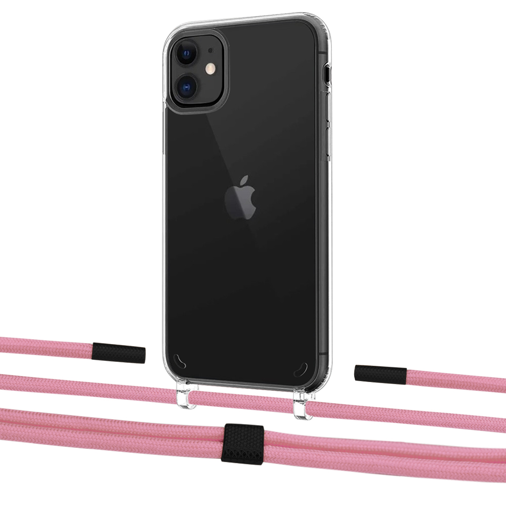 

Чехол Upex Crossbody Protection Case для iPhone 11 Crystal with Twine Coral and Fausset Matte Black