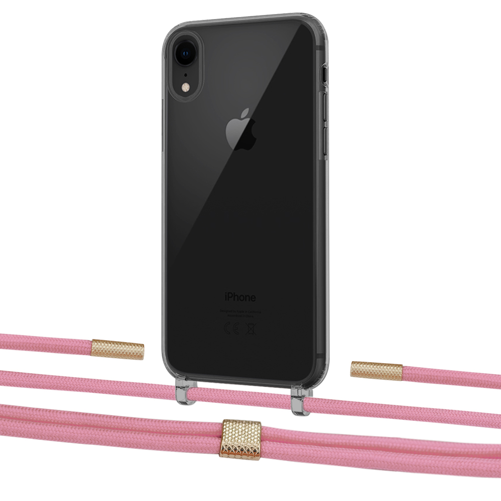 

Чехол Upex Crossbody Protection Case для iPhone XR Dark with Twine Coral and Fausset Gold