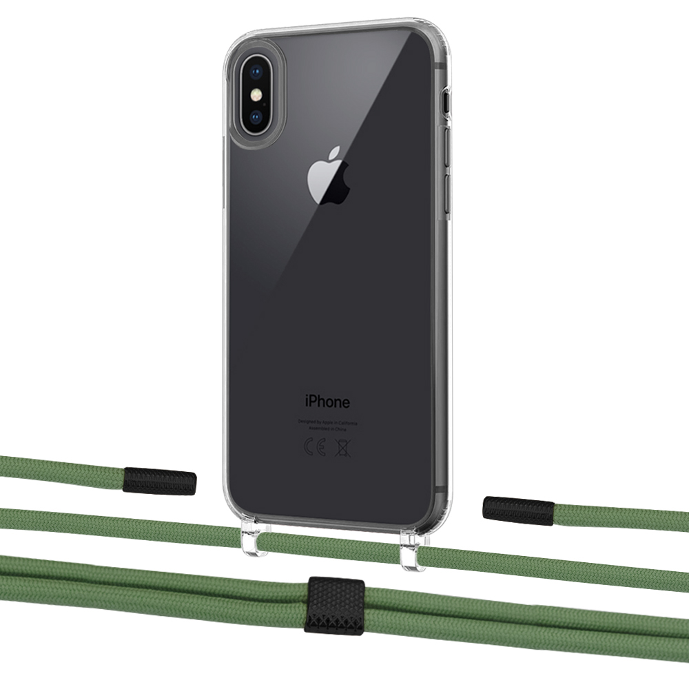 

Чехол Upex Crossbody Protection Case для iPhone XS | X Crystal with Twine Mint and Fausset Matte Black