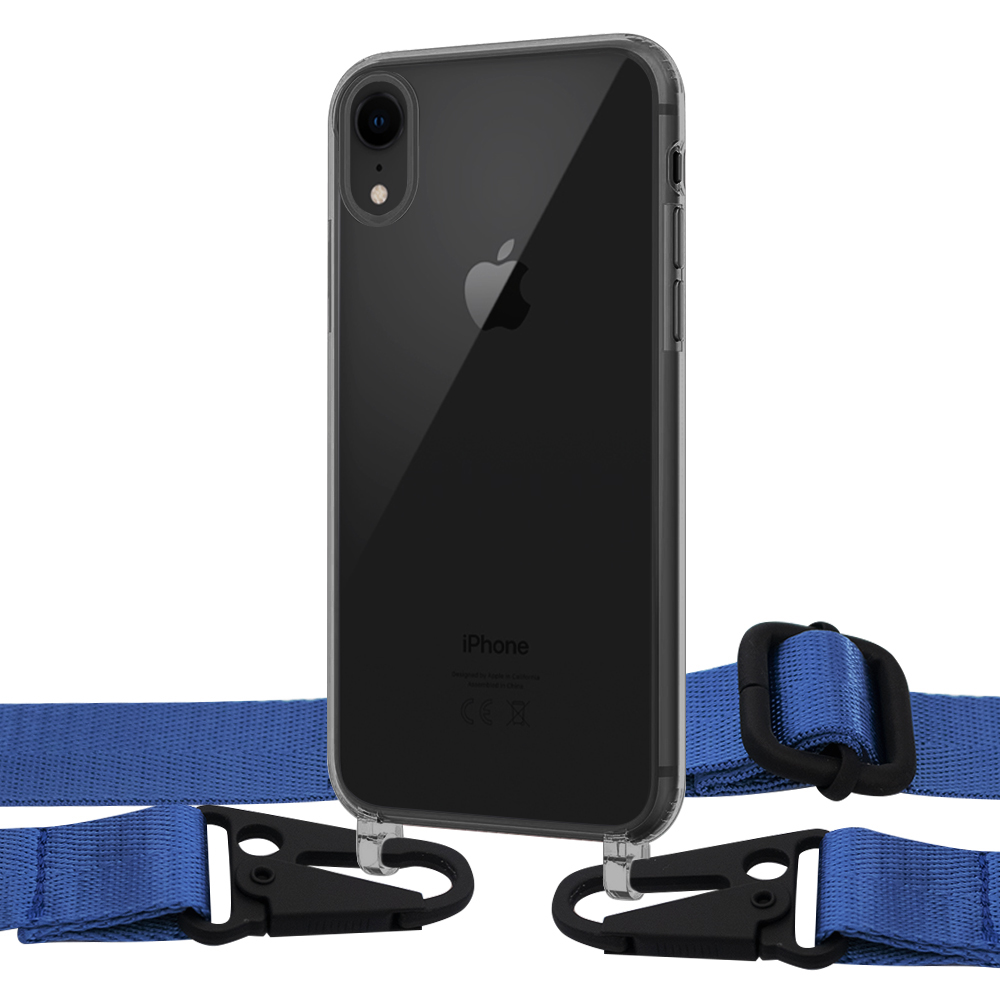 

Чехол Upex Crossbody Protection Case для iPhone XR Dark with Harness Capri Blue