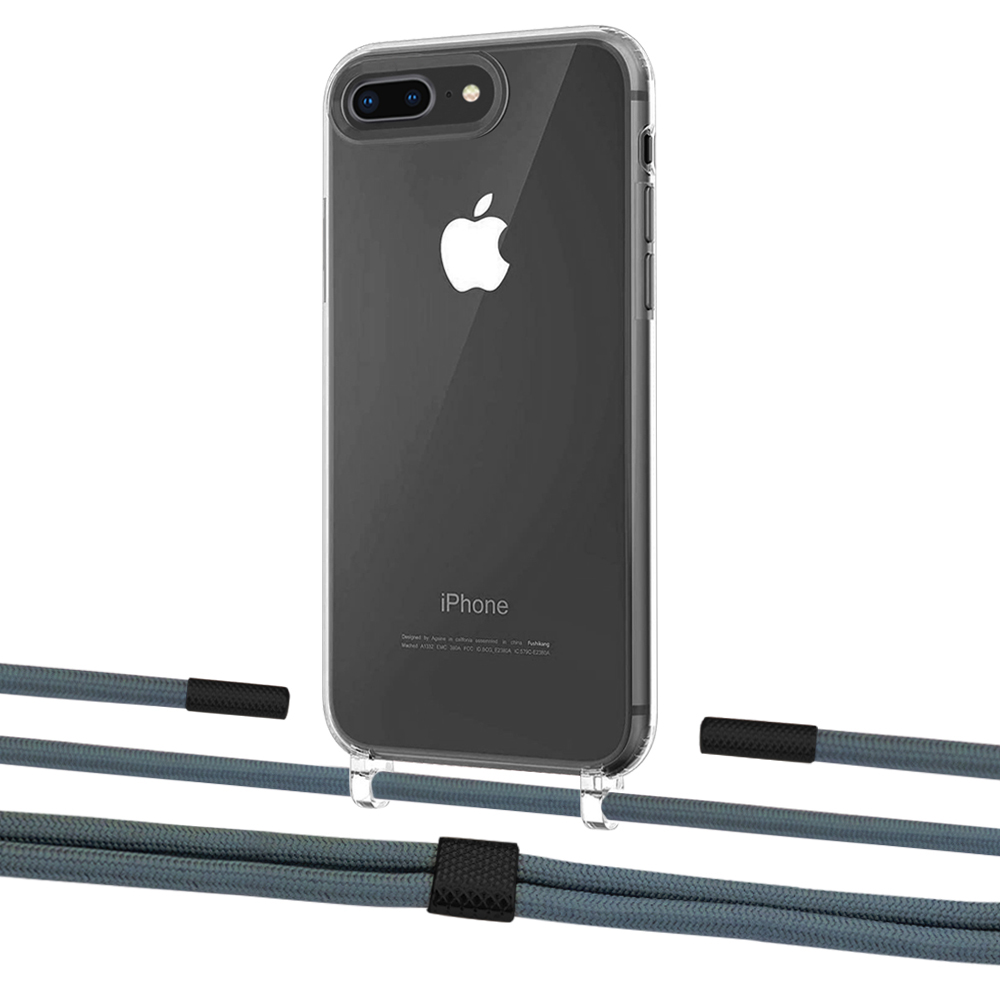 

Чехол Upex Crossbody Protection Case для iPhone 8 Plus | 7 Plus Crystal with Twine Cactus and Fausset Matte Black