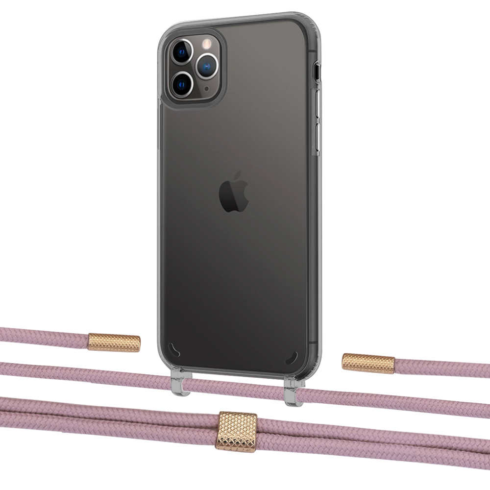 

Чехол Upex Crossbody Protection Case для iPhone 11 Pro Max Dark with Twine Rose Gold and Fausset Gold