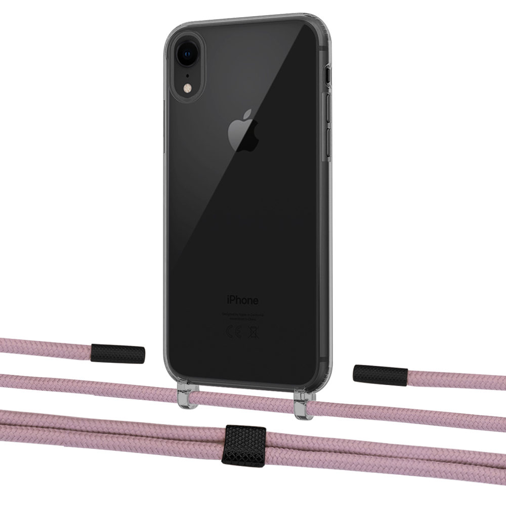 

Чехол Upex Crossbody Protection Case для iPhone XR Dark with Twine Rose Gold and Fausset Matte Black