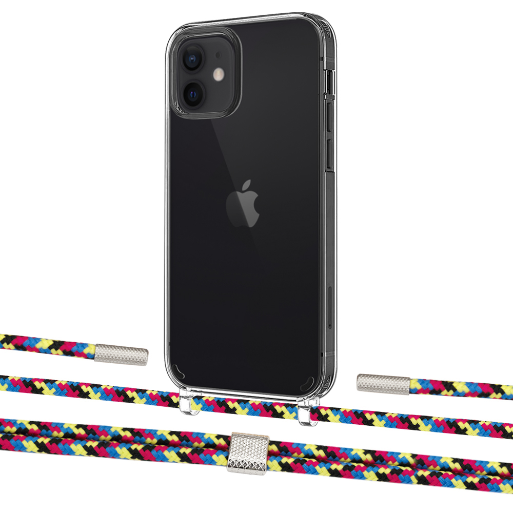 

Чехол Upex Crossbody Protection Case для iPhone 12 mini Crystal with Twine Critical Camouflage and Fausset Silver