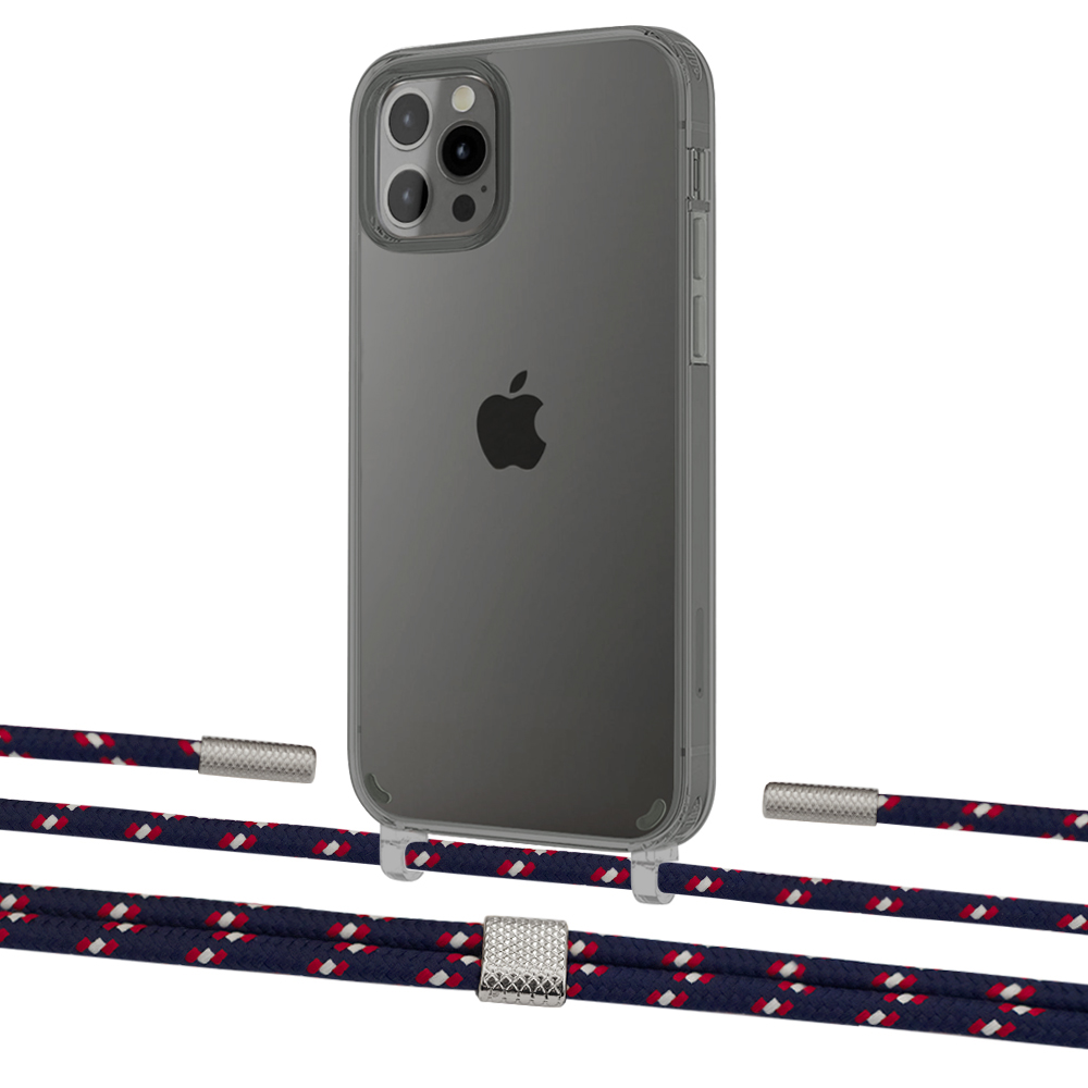 

Чехол Upex Crossbody Protection Case для iPhone 12 Pro Max Dark with Twine Blue Marine and Fausset Silver